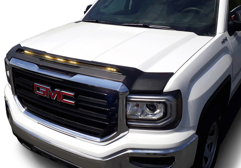 AVS 2014-2018 GMC Sierra 1500 Aeroskin Low Profile Hood Shield w/ Ligh