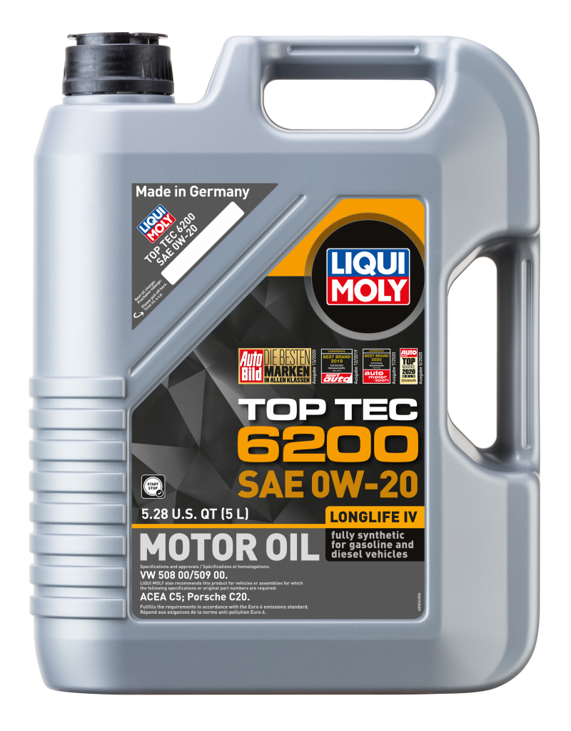 LIQUI MOLY 5L Top Tec 6200 Motor Oil SAE 0W20 – Hobby Shop Garage