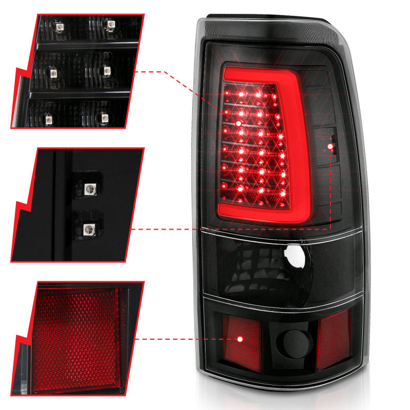 ANZO 2003-2006 Chevy Silverado 1500 LED Taillights Plank Style