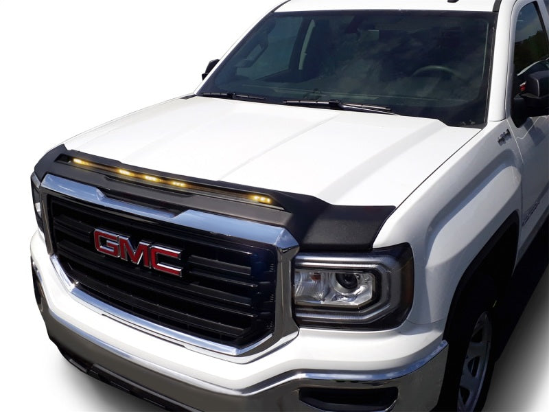 AVS 2014-2018 GMC Sierra 1500 Aeroskin Low Profile Hood Shield w/ Ligh