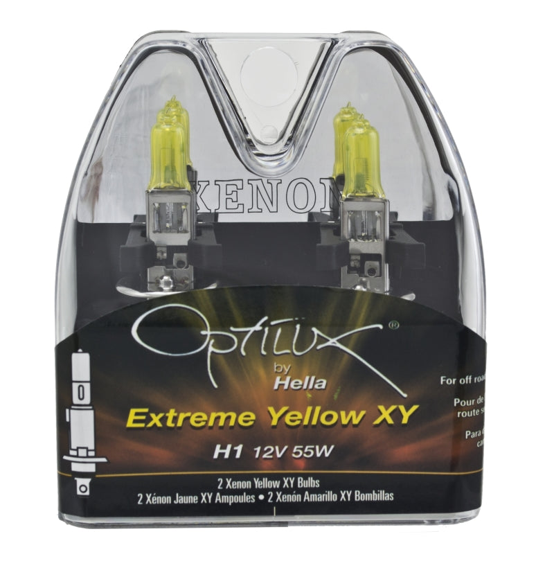 Hella Optilux H1 12V/55W XY Yellow Bulb – Hobby Shop Garage