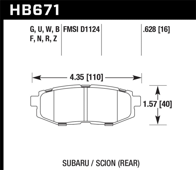 Hawk 13 Scion FR-S / 13 Subaru BRZ/10-12 Legacy 2.5 GT/3.6R DTC-30