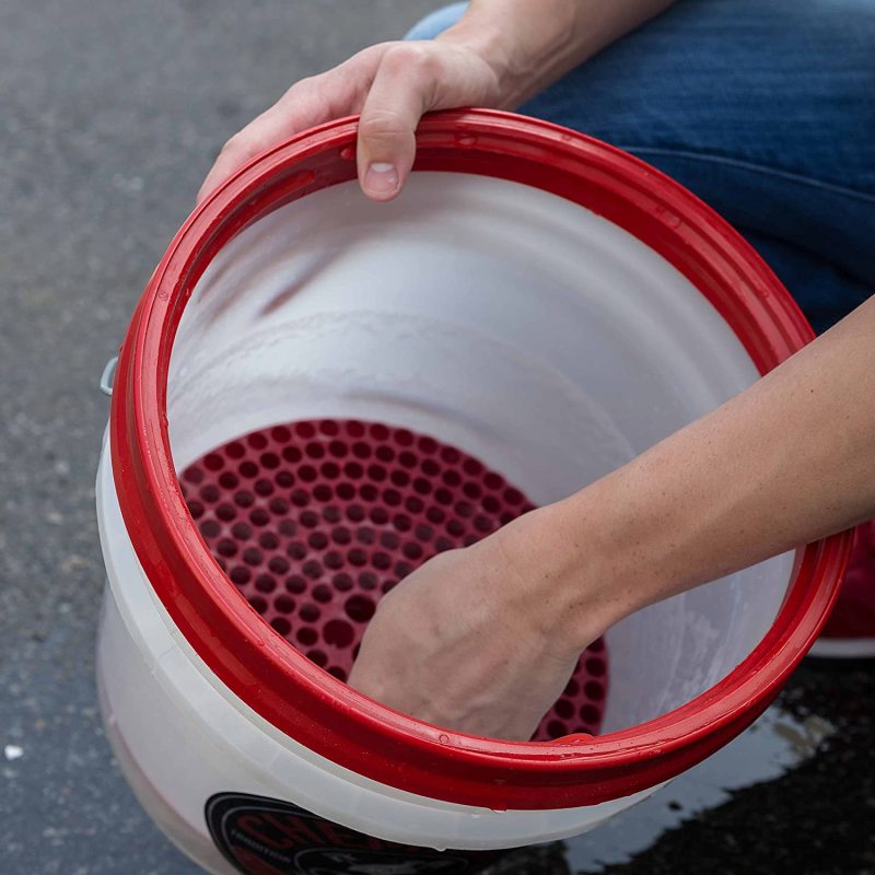 Chemical Guys Cyclone Dirt Trap Car Wash Bucket Insert, Red