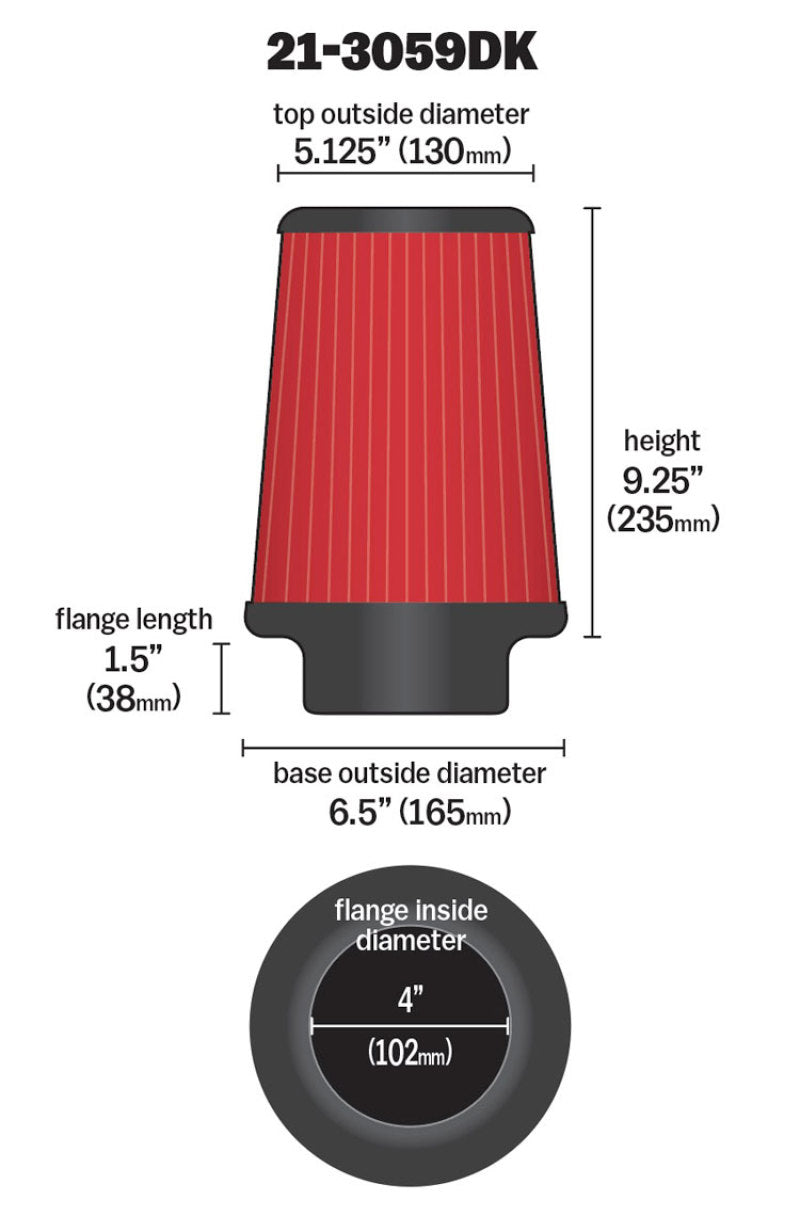 AEM 4 inch x 9 inch x 1 inch Dryflow Element Filter Replacement