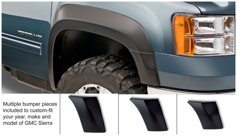 Bushwacker 07-14 GMC Sierra 2500 HD Extend-A-Fender Style Flares